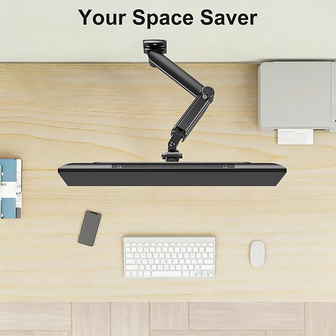 MOUNT PRO Monitor Wall Mount for 13 to 32 Inch Computer Screens, Single Monitor Mount with Tilt/Swivel/Rotation Adjustable, Gas Spring Wall Arm Holds up to 19.8lbs, Vesa Wall Mount 100x100