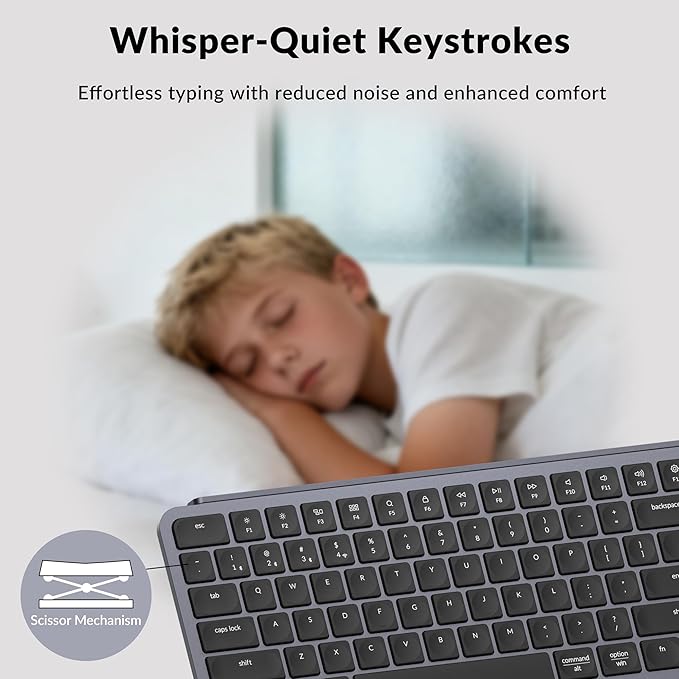 Keychron B6 Pro Ultra-Thin Wireless Keyboard, Full-Size ZMK with Numeric Keypad Quiet Typing, 2.4 GHz/Bluetooth 5.2/Wired Connection Long Battery Life, Compatible with Mac Windows Linux - Space Gray