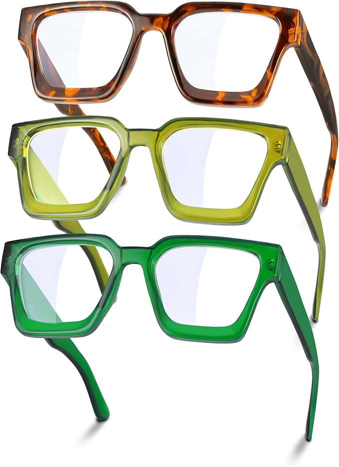 YDAOWKN Oversized Blue Light Blocking Glasses for Woman Rectangle Frame Fashion Chic Preppy Anti Eyestrain