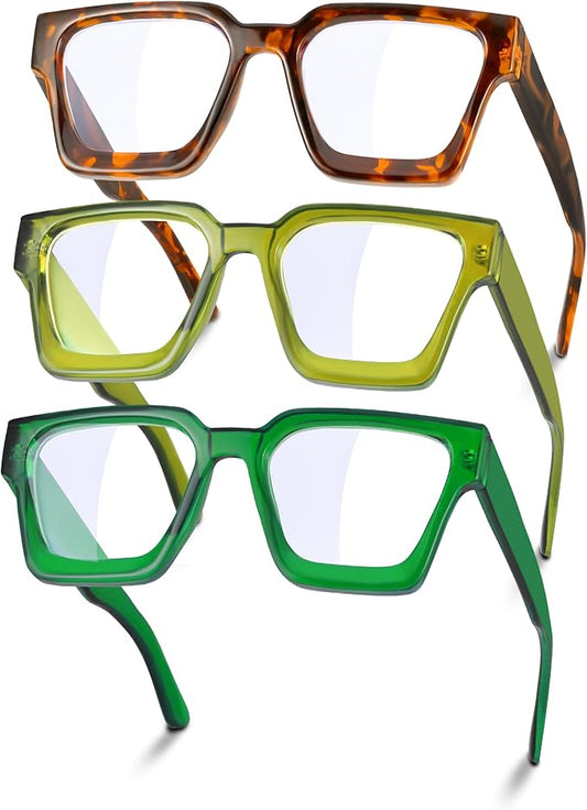 YDAOWKN Oversized Blue Light Blocking Glasses for Woman Rectangle Frame Fashion Chic Preppy Anti Eyestrain