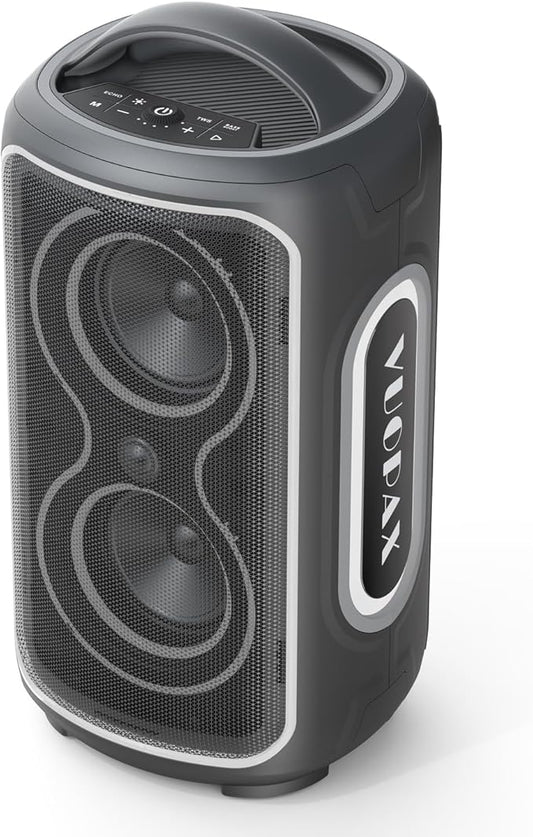 Large Bluetooth Speaker, 240W Peak Power Portable Party Speakers Bluetooth Wireless, 24H Playtime/Fast Charge/Bass Boost/RGB Lights/TWS/ IP65 Waterproof Outdoor Speaker for Party, Beach,Camping