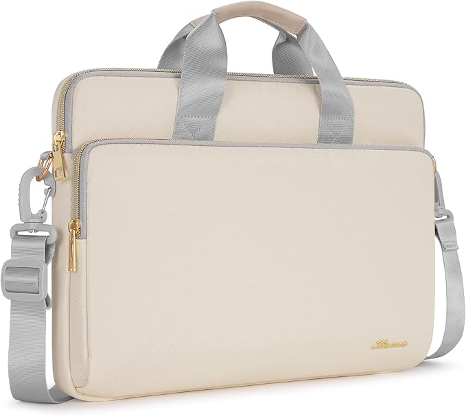 KIZUNA Laptop Sleeve Case 15.6 Inch Computer Shoulder Bag for for MacBook Air 15 M2/MacBook Pro M1 M2 Max/16 Lenovo Legion Slim 5i Gen 8/16" IdeaPad Slim 5/Gaming 3i/HP Envy x360 15/Dell XPS 15,Beige