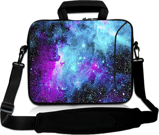 RICHEN 10 inch Messenger Bag Carring Case Sleeve with Handle Accessory Pocket Fits 7 to 10-Inch Laptops/Notebook/ebooks/Kids Tablet/Pad (7-10.2 inch, Galaxy)
