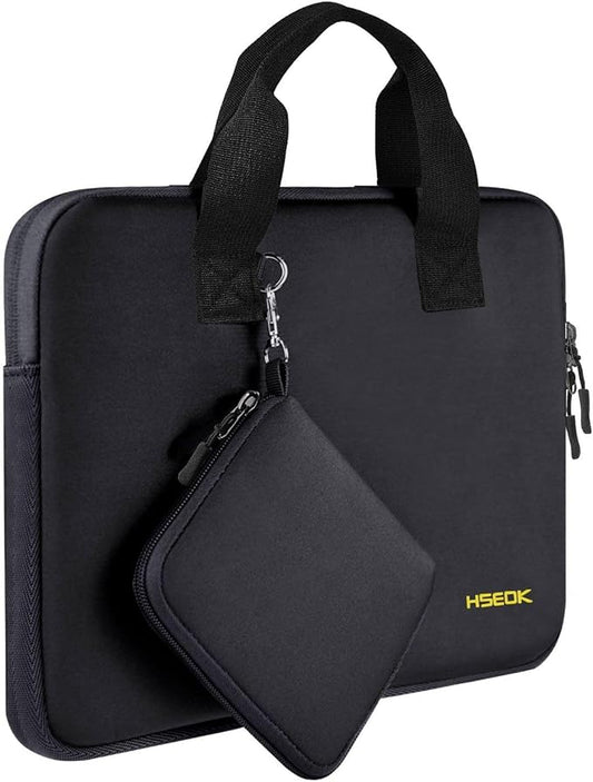 Hseok Elastic Laptop Case 13.3-14 Inches Sleeve with Small Case, Neoprene Carrying Bag Compatible with MacBook Neo 14, MacBook Pro 14 M5/M4/M3/M2/M1, XPS 14 and Most 13.3-14 Notebooks,B02K01