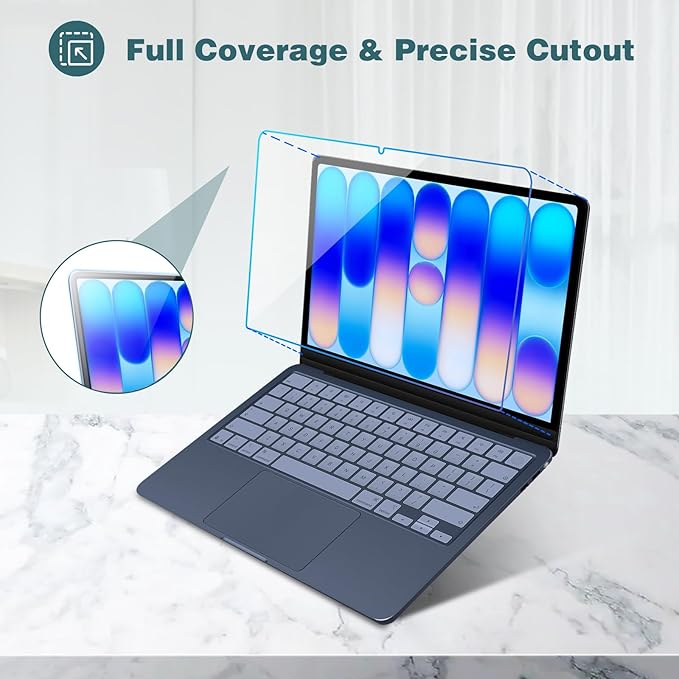 ProCase 2 Pack Screen Protector for 2026 MacBook Neo (13-Inch), 9H Hardness HD Clear Tempered Glass, Bubble-Free Installation, Anti-Scratch & Anti-Fingerprint Film for MacBook Neo (A18 Pro)