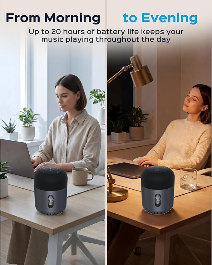 TREBLAB Loud Portable Bluetooth Speaker with 360° Surround Sound, 90W 5-Driver System, Subwoofer, Wireless Speaker, 22H Battery, IPX4 Waterproof, TWS, Touch Control, Aluminum Body - HD-360 Pro