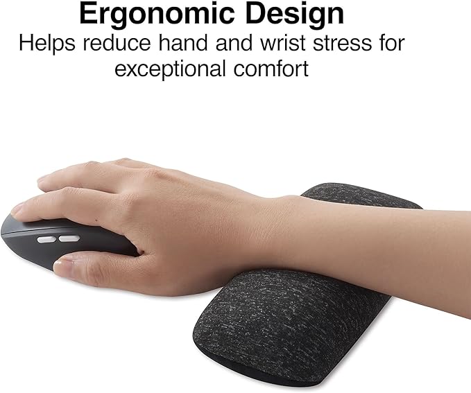 STAPLES Beaded Keyboard Wrist Rest, Ergonomic Non‑Slip Support Cushion for Comfortable Typing, Durable Bead‑Filled Design for Office & Computer Use, Black