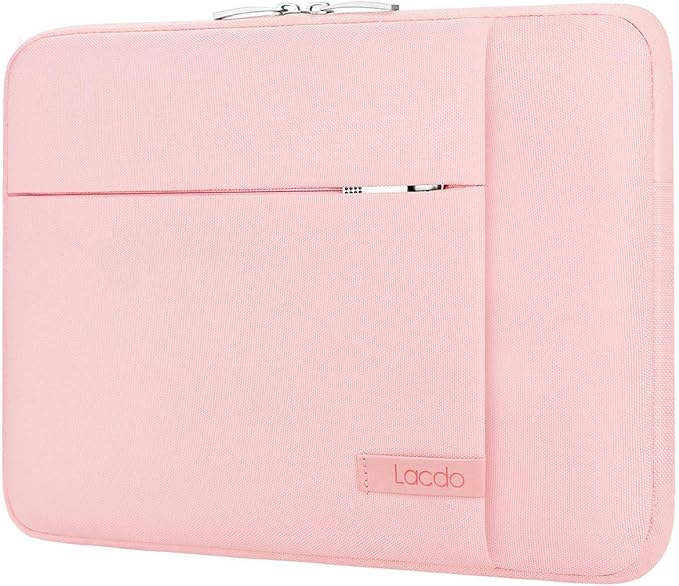 Lacdo Laptop Sleeve Case for 15 inch New MacBook Air M5/A3448 (2026), M4 A3241 2025, M3 A3114, M2 A2941 2024-2023, 15 inch MacBook Pro A1990 A1707 Computer Case Bag with Accessory Pocket, Pink