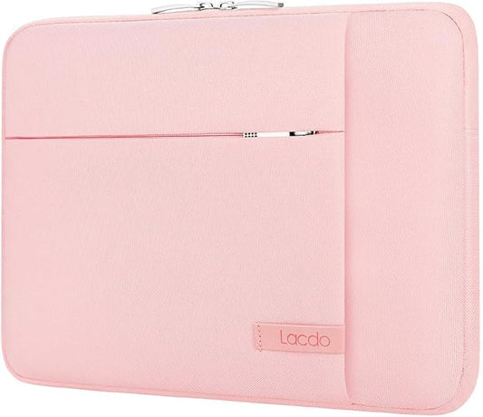 Lacdo 13 inch Laptop Sleeve Case for 13 inch MacBook Air M5 A3449 (2026), M4 A3240 2025, M3 A3113, M2 A2681, M1 A2337 | 13" MacBook Neo A18 Pro A3404 (2026) | iPad Air/Pro 13 M5 Computer Bag, Pink