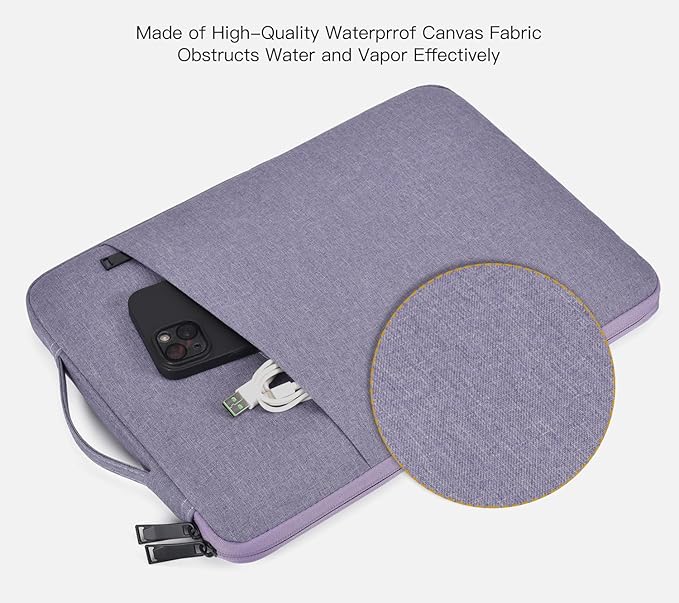 14 Inch Laptop Sleeve Case for HP Chromebook/Stream/Pavilion Plus 14, Lenovo IdeaPad, ASUS Vivobook Go, Dell Latitude Computer Bag, Ultra Violet