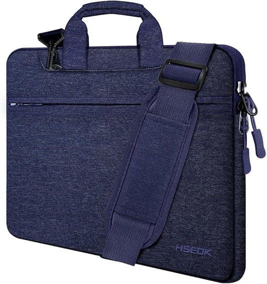 Hseok Laptop Shoulder Bag 15 15.6 16 Inch Briefcase,Compatible MacBook Pro/Neo 16",MacBook Air/Pro 15,XPS 15/16 and most 15.6-16 and Most 15-16 Notebooks,Spill-Resistant Handbag,Dark Blue