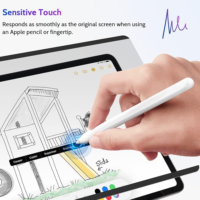 Peslv Magnetic Privacy Screen Protector for iPad Pro 12.9 Inch 2018 2020 2021 2022, Removable Anti Blue Light Glare Spy Private Filter