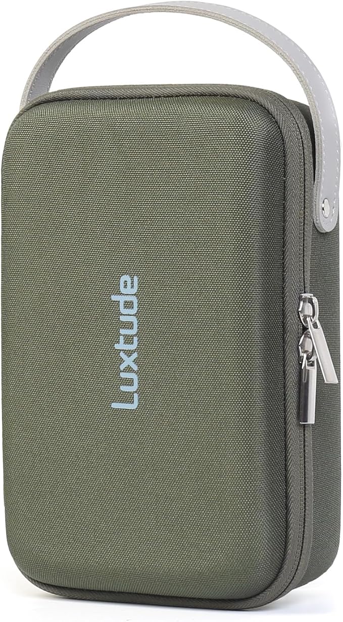 Luxtude Electronic Organizer Travel Case, Portable Tech Organizers, Hard Charger Organizer, Travel Cable Organizers, Tech Bag (Single-Layer, Green, Small)