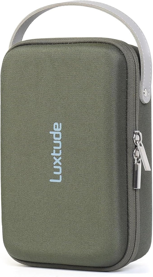 Luxtude Electronic Organizer Travel Case, Portable Tech Organizers, Hard Charger Organizer, Travel Cable Organizers, Tech Bag (Single-Layer, Green, Small)