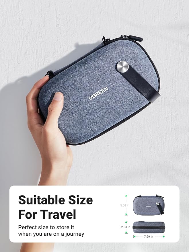 UGREEN Electronic Organizer Travel Case Pouch Bag Accessories Portable Waterproof Storage Bag Travel Essentials with Cable USB Flash Drive Charger External Battery Memory Card