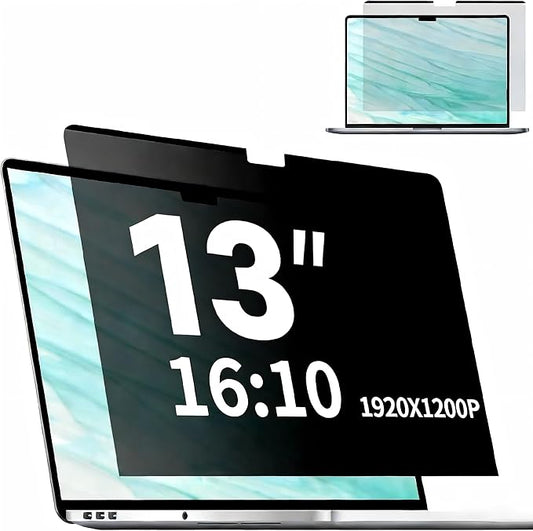 Magnetic Laptop Privacy Screen 13.3 Inch 1920x1200P (16:10), Removable Matte Anti Glare Blue Light Filter - Computer Privacy Shield Not for 13.3" 16:9 Laptop
