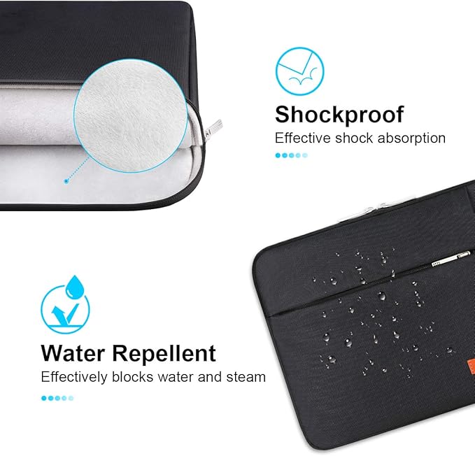 Lacdo Laptop Sleeve Case for 15 inch New MacBook Air M5/A3448 (2026), M4 A3241 2025, M3 A3114, M2 A2941 2024-2023, 15 inch MacBook Pro A1990 A1707 Computer Case Bag with Accessory Pocket, Black