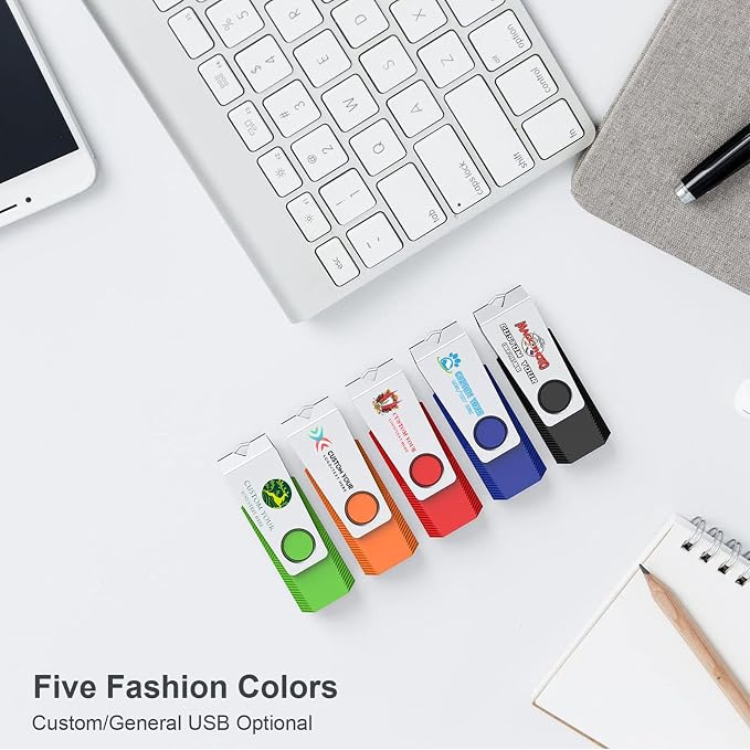 (Not 128GB) 128MB Flash Drives 100 Pack, Wooolken USB 2.0 Thumb Drive with Lanyards Bulk USB Sticks for Weddings,Office, School, Data Storage Backup - Image 8
