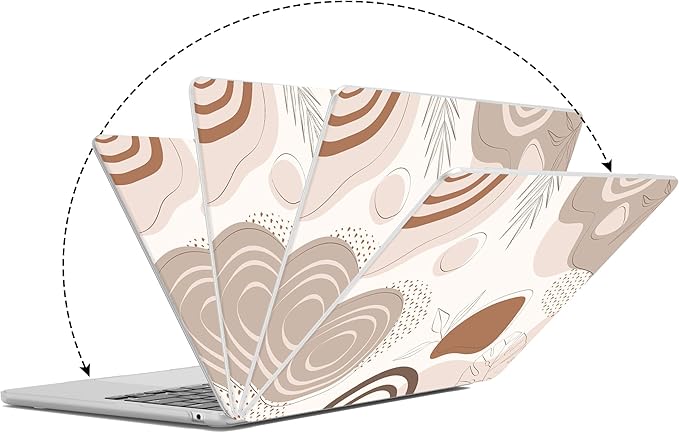 G JGOO Compatible with MacBook Air 13 inch Case 2026 2025-2022 M5 A3449 M4 A3240 M3 A3113 M2 A2681, Plastic Hard Shell for MacBook Air 13.6 inch Case +Keyboard Cover+Screen Protector, Brown Leaf