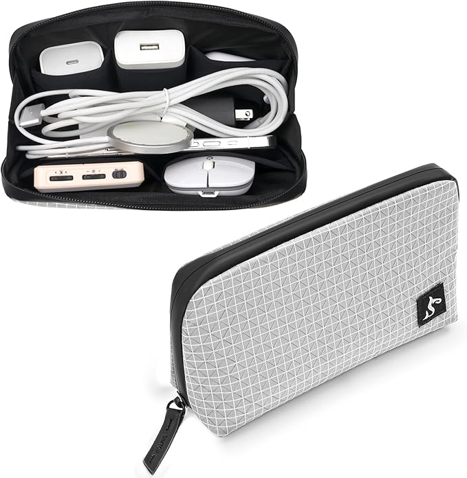 SIMTOP Cord Organizer Travel Small Tech Bag Pouch Case for Cords, Charger, Hard Drive, Power Bank ?€? Water-Resistant Electronics Organizer, Small Portable Gadget Case for Travel