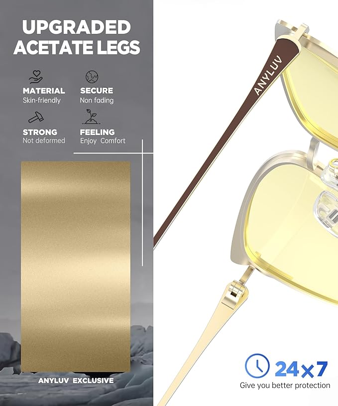 ANYLUV Blue Light Glasses for Woman Men, Womens Blue Light Blocking Glasses Computer Glasses Anti Eyestrain