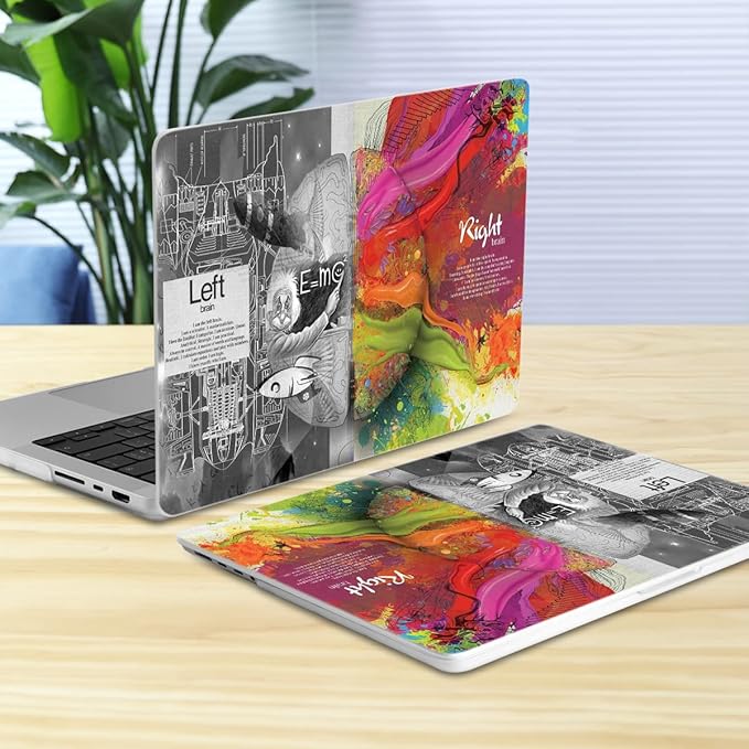 Batianda for MacBook Pro 14 Inch Case 2026-2021 Release M5 M4 M3 M2 M1 Pro/Max, 1.2mm Slim Graphic Hard Shell Cover with Keyboard Cover, Screen Protector 4-in-1 Bundle, Creative Brain