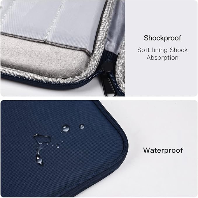 13 inch Laptop Case Sleeve Compatible with 2026-2022 MacBook Air 13-Inch M5 A3449 / M4 A3240 / M3 A3113 / M2 A2681, Apple New MacBook Air 13.6 Shockproof Protective Bag - Blue