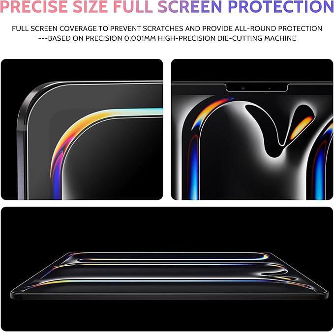 Peslv 2 Pack Like Paper Screen Protector for iPad Air 13 Inch (2024-2026, M2 M3 M4), Matte Anti Glare PET Film/Blue Light Filter Eye Protection Cover/Drawing & Writing Feel Like on Paper