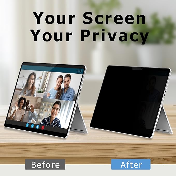 Adeway Privacy Screen Protector for Surface Pro 7/6/5/4/3 12.3 Inch, Magnetic Nano, Anti-Spy, Removable, Blue Light & UV Blocking, Anti-Glare