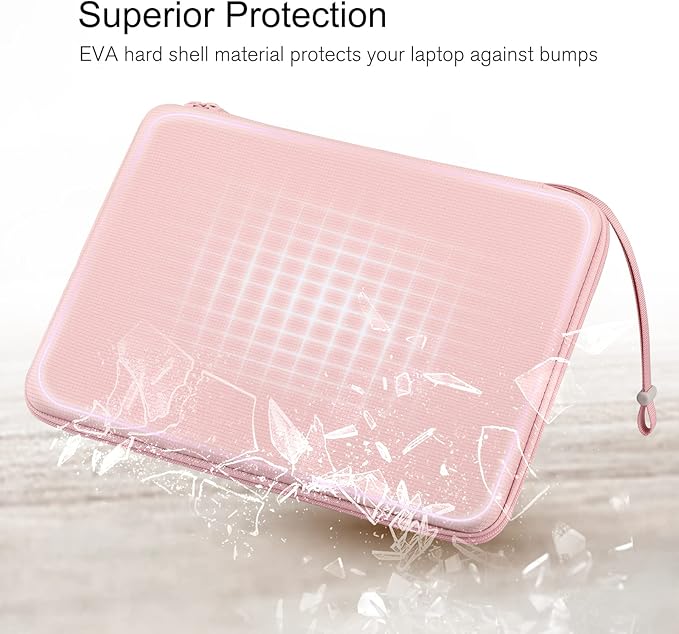 FINPAC Hard Laptop Sleeve Case for MacBook Neo A18 Pro, 13 inch MacBook Air 2026 M5/M4/M3/M2/M1, 14 inch MacBook Pro 2026 M5/M4/M3/M2 Pro/Max, Waterproof Case for Dell, Surface Laptop, HP, Acer, Pink
