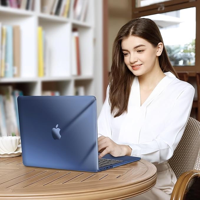 MOSISO Compatible with MacBook Air 13 inch Case M5 2026 M4 2025 M3 M2 2024-2022 A3449 A3240 A3113 A2681, Hard Shell&Keyboard Cover&Screen Film&Type C for MacBook Air 13.6 inch Case, Crystal Midnight