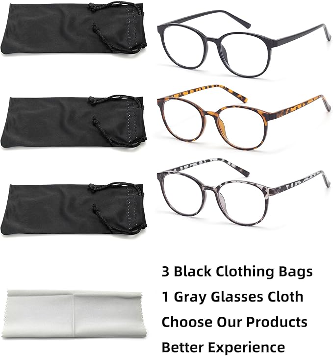 Blue Light Blocking Glasses Round Women Men Computer Glasses Anti Eye Strain/UV/Glare Gaming Glasses