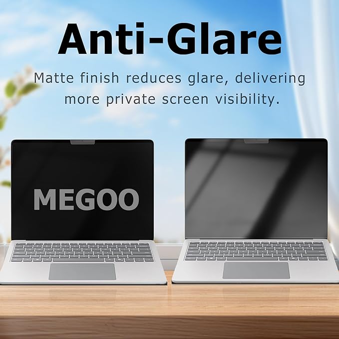 Megoo MagShield Privacy Screen for Surface Laptop 13 inch (2025), Magnetic Anti-Spy Film, Anti-Glare, Blue Light Filter, Washable Nano Adhesive, Removable Design