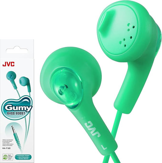 JVC HAF160G Gumy Ear Bud Headphone Green