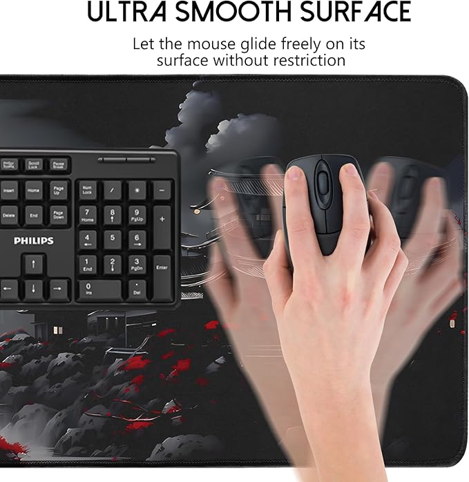 Mouse Pad Gaming Mousepad,Large Mousepads for Keyboard and Mouse with Non-Slip Rubber Base,Suitable for School,Office,Home,35.4 x 15.7 Inch