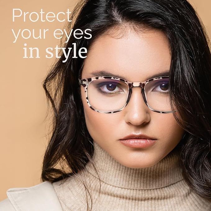 MIGSIR Blue Light Blocking Glasses for Computer Gaming, Fashion Fake Helps Reduce Screen Fatigue Eyeglasses for Women Men