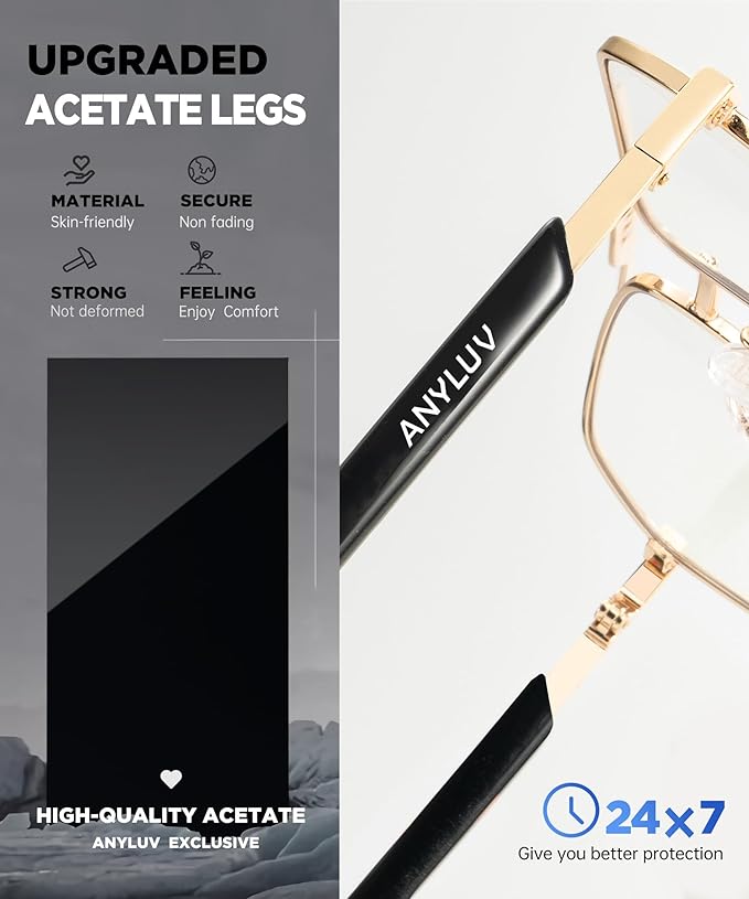 ANYLUV Blue Light Glasses Men/Women, Blue Light Blocking Glasses, Computer Screen Blocker Eyes Protection Glasses