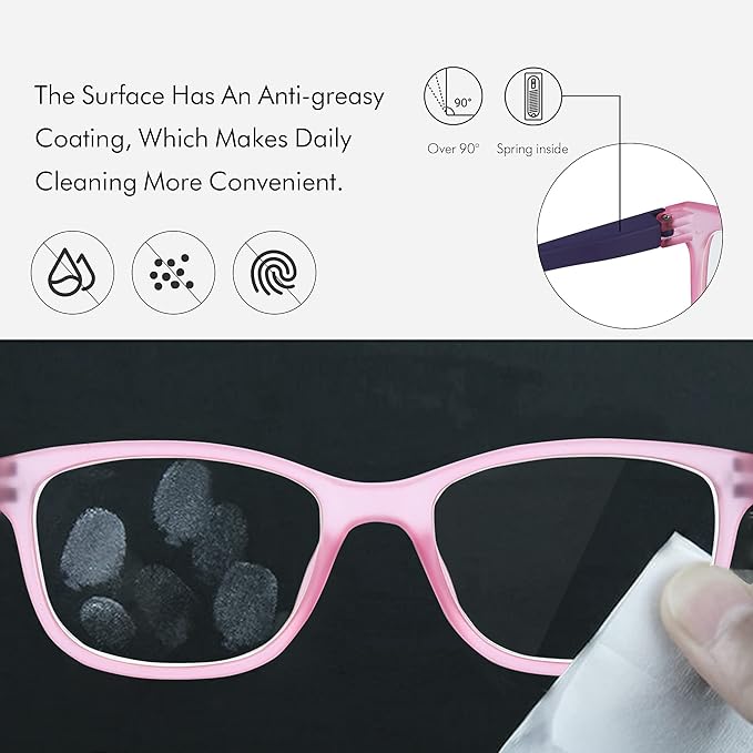 ZENOTTIC Kids Blue Light Blocking Glasses Anti Glare Lens Lightweight Frame Computer Eyeglasses for Boys and Girls