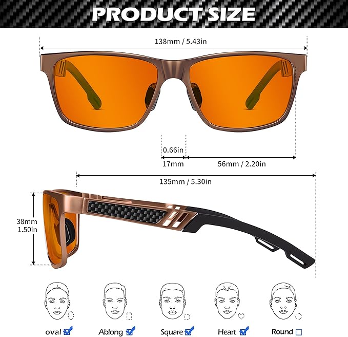 ANYLUV Blue Light Blocking Glasses Men Computer Gaming Glasses Lightweight Al-Mg Metal Anti Eyestrain Eye Protection