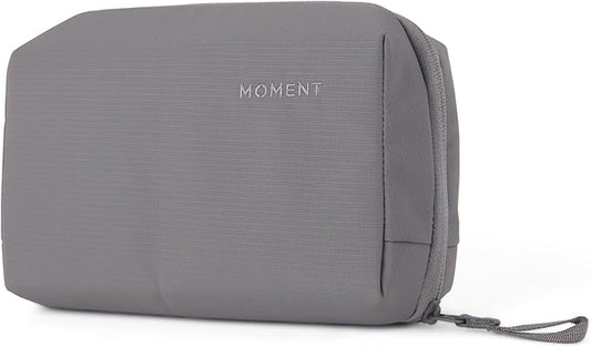 Moment Everything Tech Organizer – Water-Resistant Travel Pouch for Cables, Chargers & Accessories | Regular & Mini Sizes (Gray, Regular)