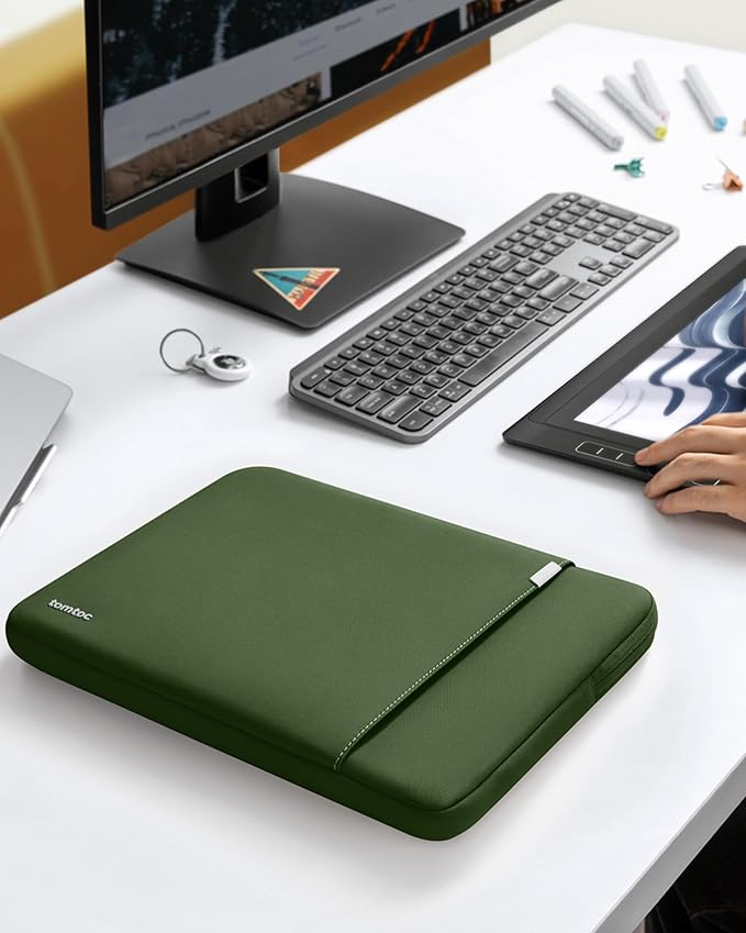 tomtoc 360° Protective Laptop Sleeve for 15-inch New MacBook Air M5/A3448 (2026), M4/A3241, M3/A3114, M2/A2941, Water-Resistant Laptop Case Fits 15-inch MacBook Pro A1990 A1707 & Surface Laptop AI PC