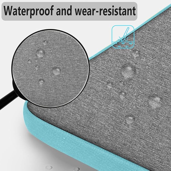 Hseok Laptop Shoulder Bag 13-14 inch Shockproof Water-Resistant HandBag with Small Case Compatible with MacBook Pro/Neo 14" M5/M4/M3/M2/M1, Mac Air/Pro 13.3", XPS 13/14, Most 13"-14" PC,DK gray-blue