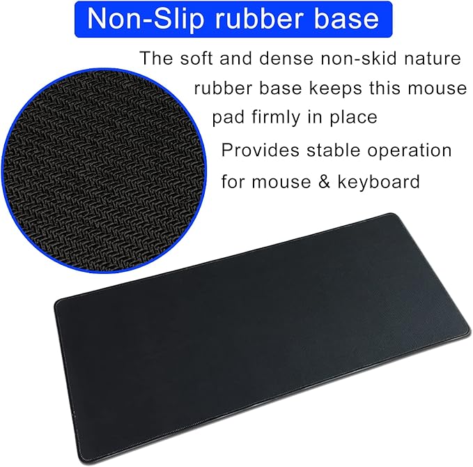 Music Theme Mouse Pad Desk Mat,Desk Mat for Keyboard and Mouse,Large Gaming Mouse Pad,Desktop Mat, Big Mousepad with Stitched Edge Non-Slip Rubber Base for Work Study (27.5X11.8 in)