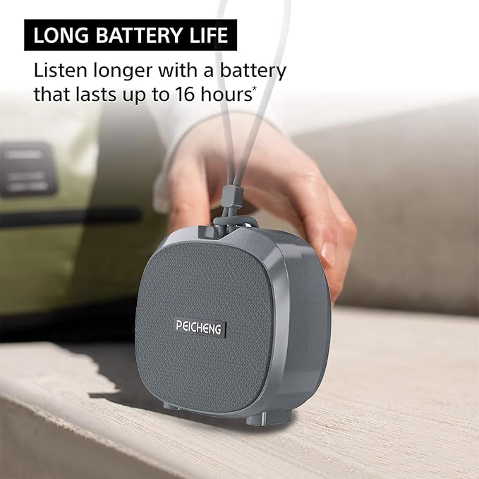 Speaker, Small Portable Bluetooth Wireless IPX5 Waterproof Shower Speaker,Loud Stereo Sound Deep Bass,TWS Paire, RGB Lights,Long Playtime for Outdoor Party, Great Gift,1PC(Gray)