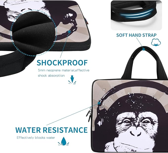 iColor 14 15 15.4 15.6 inch Laptop Handle Bag Computer Protect Case Pouch Holder Notebook Sleeve Neoprene Cover Soft Carring Travel Case for Dell Lenovo Toshiba HP Chromebook ASUS Acer Chimp ICB-09