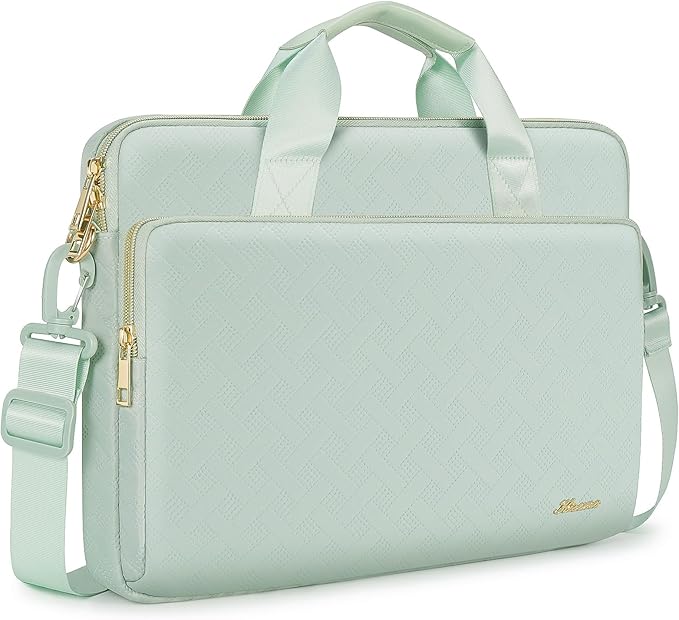KIZUNA Laptop Sleeve Case 13 Inch Computer Shoulder Bag for 13.6" MacBook Air M2/MacBook Pro 14 M3 M2 M1 MAX/14 Lenovo ThinkPad X1 Carbon/IdeaPad Flex 5 Gen 8/IdeaPad Flex 5i/Yoga 9i Dell, Green