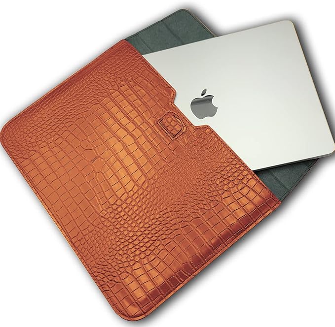 Laptop Sleeve with Stand, PU Leather Flap Style Case Bag for MacBook Neo 13 A3404 Air 13.6 inch M5 A3449 M4 A3240 M3 A3113 M2 A2681 2026-2022 Air 13 2018-2021 Pro 13 A2338 2016-2022, Brown