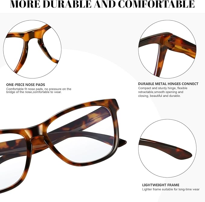 Retro Blue Light Blocking Glasses for Women Men Classic Style Computer TV Eyeglasses Anti Eyestrain