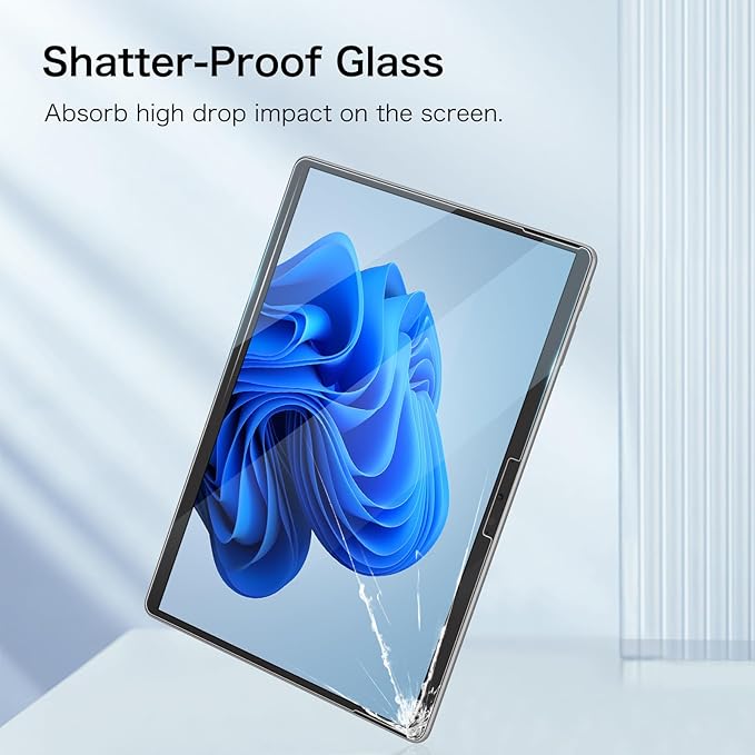 Fintie 2 Pack Screen Protector for 13 inch Microsoft Surface Pro 11/10/9/8/X, 9H Tempered Glass/HD Clear/Anti Scratch/Support Surface Pen