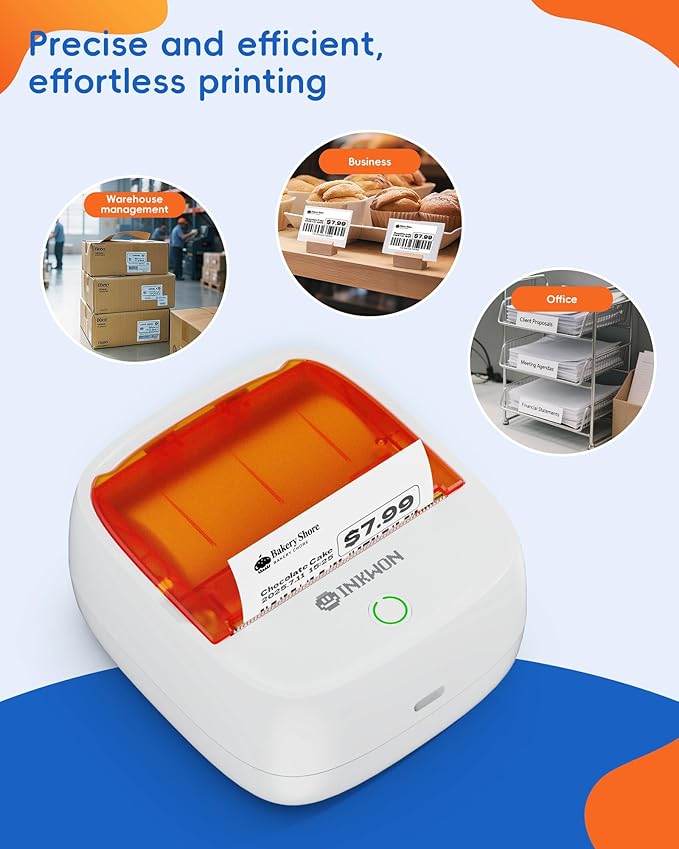 B21 Label Maker, 2-Inch Bluetooth Label Maker Machine with 3 Tapes – Thermal Label Printer Ideal for Small Business, Address, Barcode, School, Office, Home